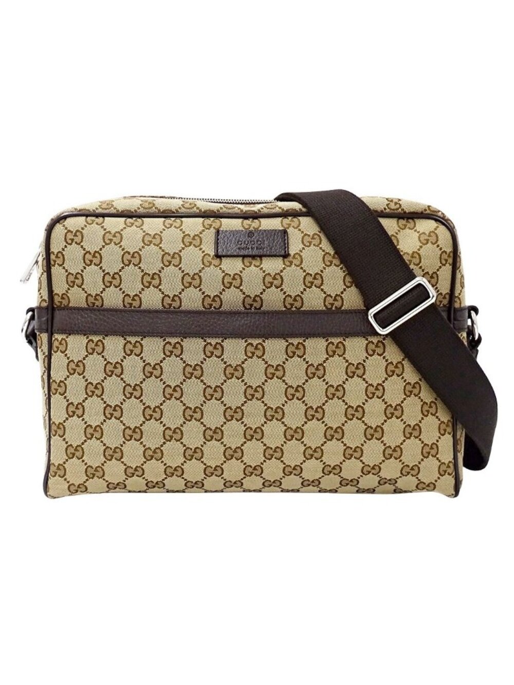 Gucci Shoulder Bag GG Canvas Beige Brown